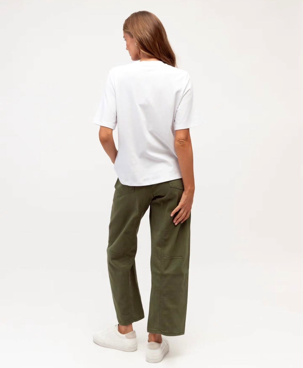 Indie barrel-leg khaki jeans by Label Of Love
