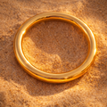 Nyrah Stainless Steel Chunky Gold Bangle 10mm