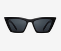 Lizette angular sunglasses in black, recycled frame by Reality Eyewear