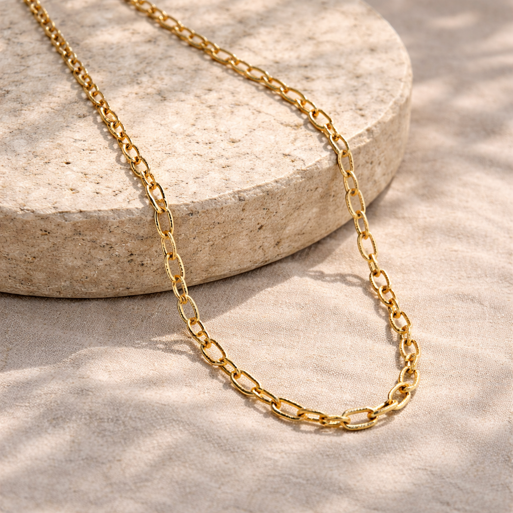 Nerina Stainless Steel Gold Chain Necklace