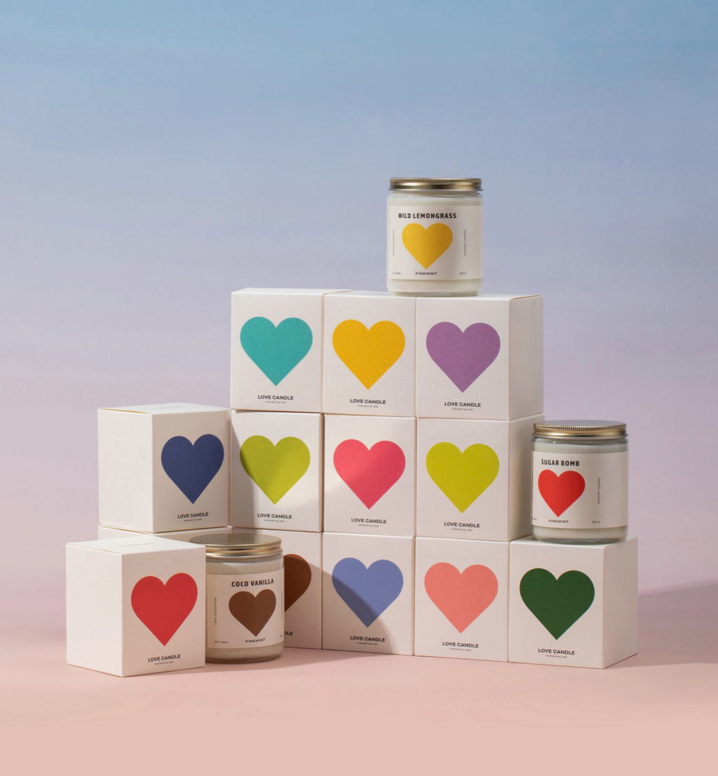 Pink Cocktail Soy Candle Pinkmint