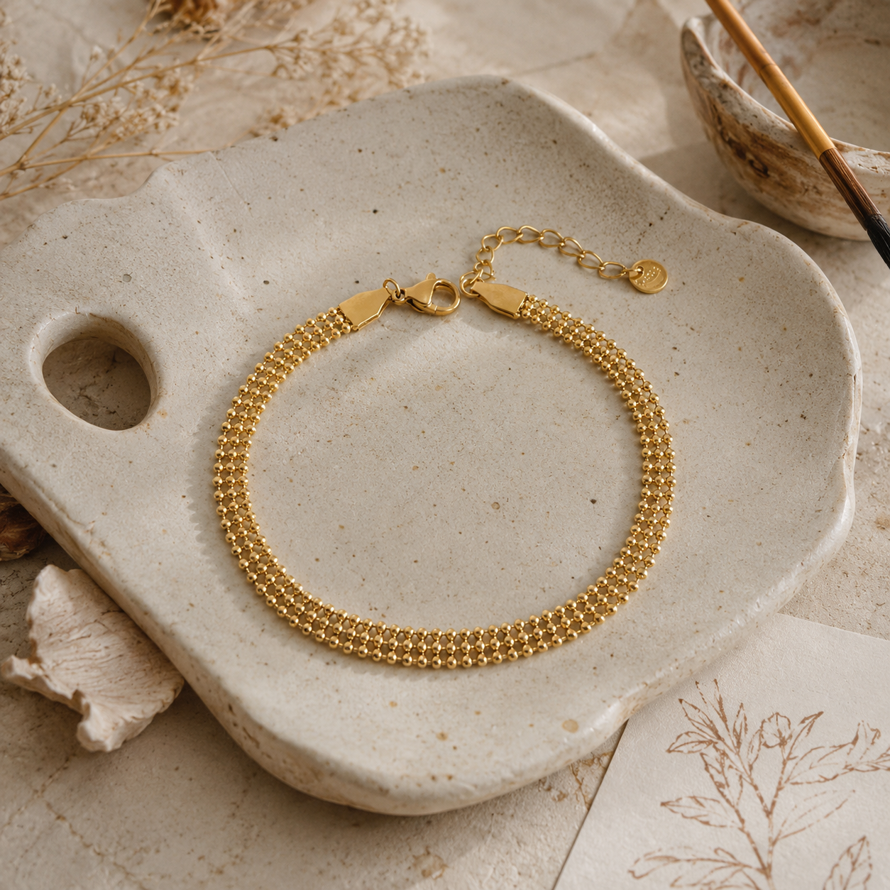 Soraya Stainless Steel Gold Bracelet