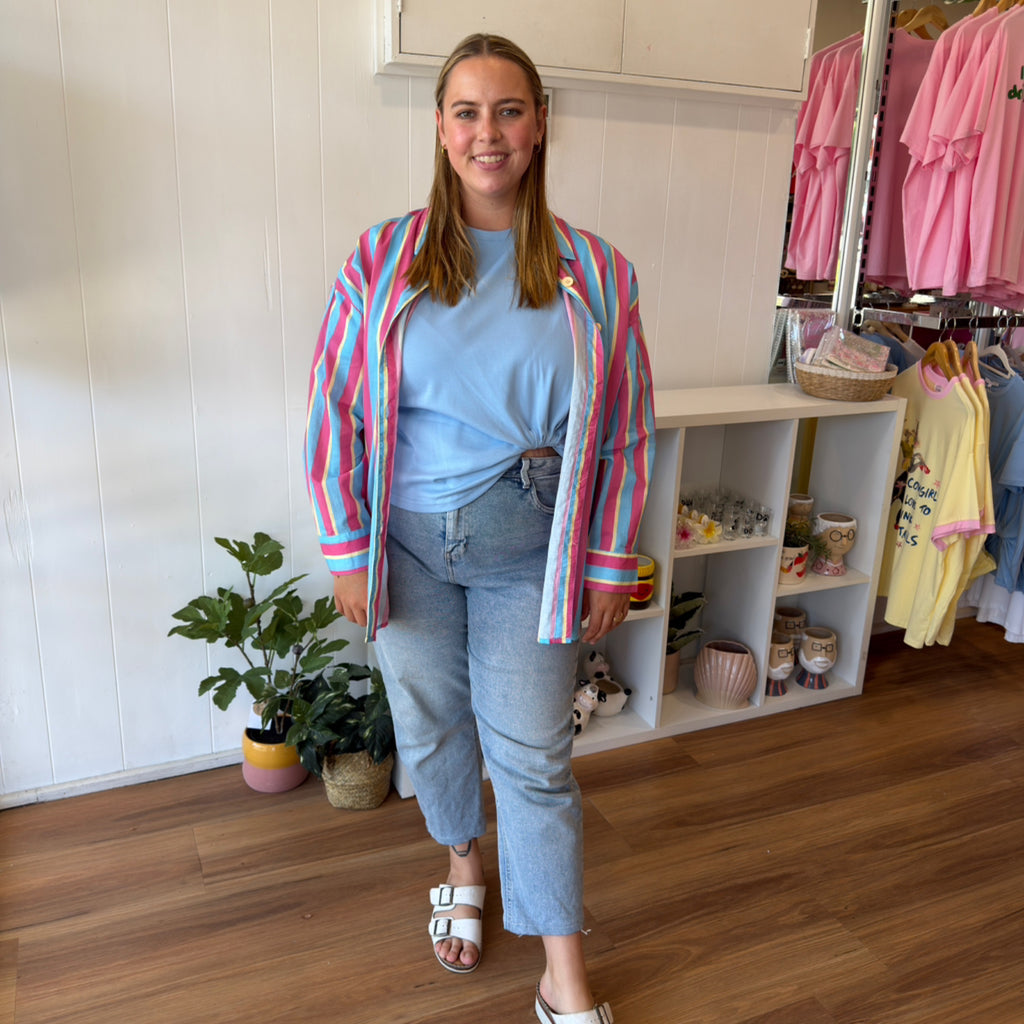 Aqua Pink Renata Shirt