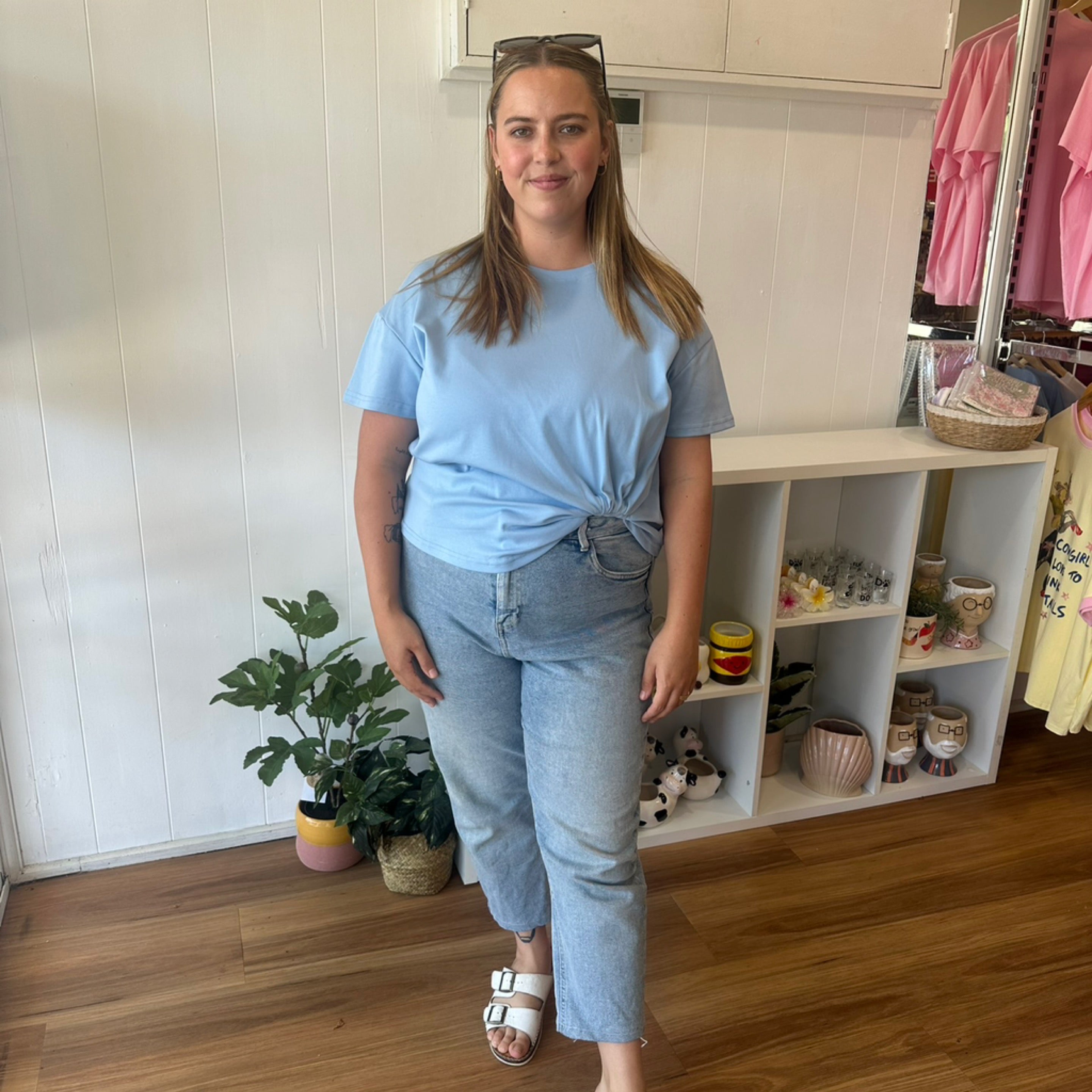 Easy Tuck Tee Light Blue