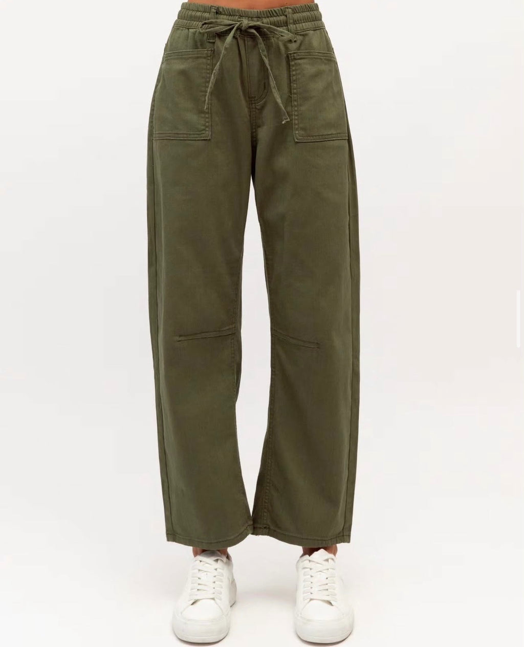 Indie barrel-leg khaki jeans by Label Of Love