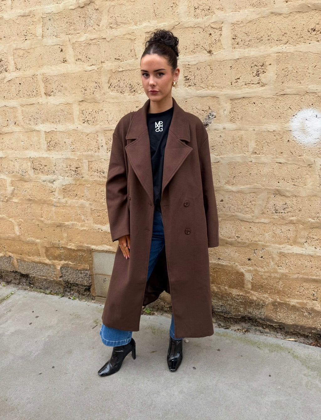 Monaco Portofino Over Coat Chocolate – Outerwear