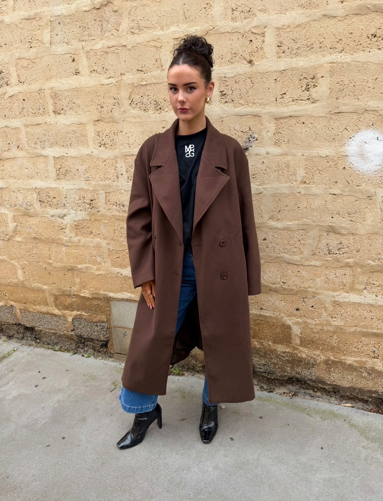 Monaco Portofino Over Coat Chocolate – Outerwear