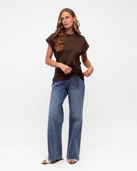 Easy Drawstring Tee - Chocolate