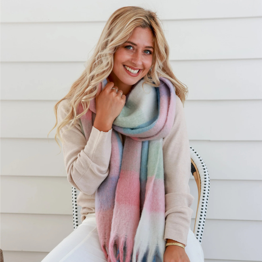 Pastel Colours Soft Scarf Free Spirit Australia