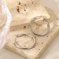 Yara Stainless Steel Silver Hoops