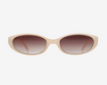 Velvet Kitten slimline sunglasses in milky bone, Reality Eyewear