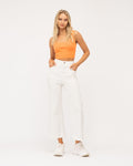 Sadie White Denim Jeans, white, denim, front view