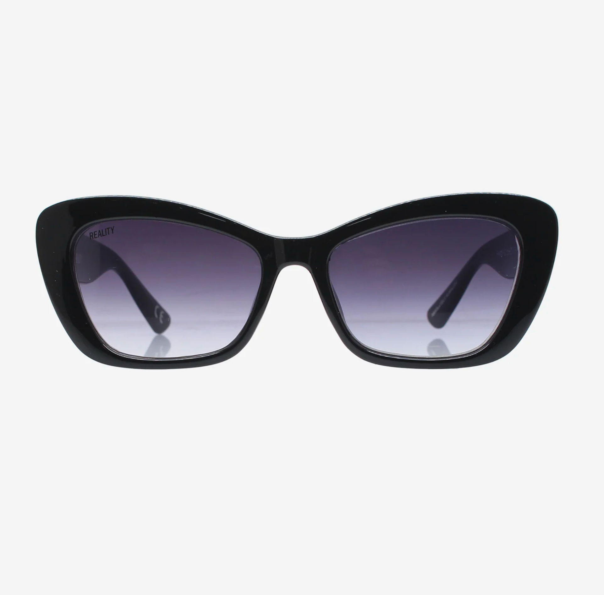 Absolutely Flawless oversized cat-eye sunglasses in black, Reality Eyewear