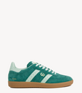 Goodsole 2001 Parallel deep green and mint suede sneakers