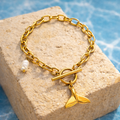 Brisa Stainless Steel Gold Bracelet
