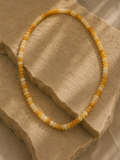 Marigold Natural Stone Beaded Necklace