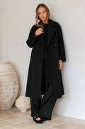 Monaco Portofino Over Coat Noir – Outerwear