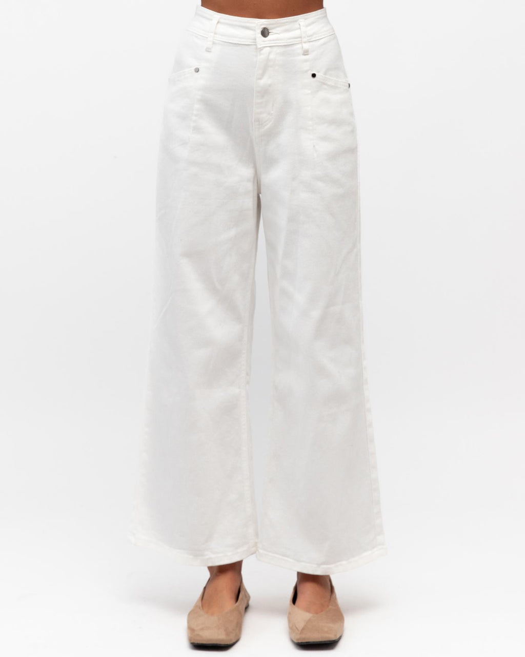 Sadie White Denim Jeans, white, denim, close-up detail