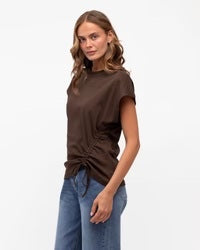Easy Drawstring Tee - Chocolate