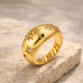 Elodie Stainless Steel Gold Ring