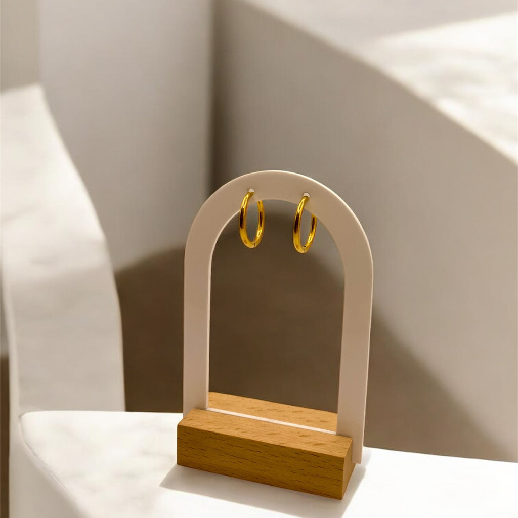 Sleepers Stainless Steel 18k Gold Plated Earrings
