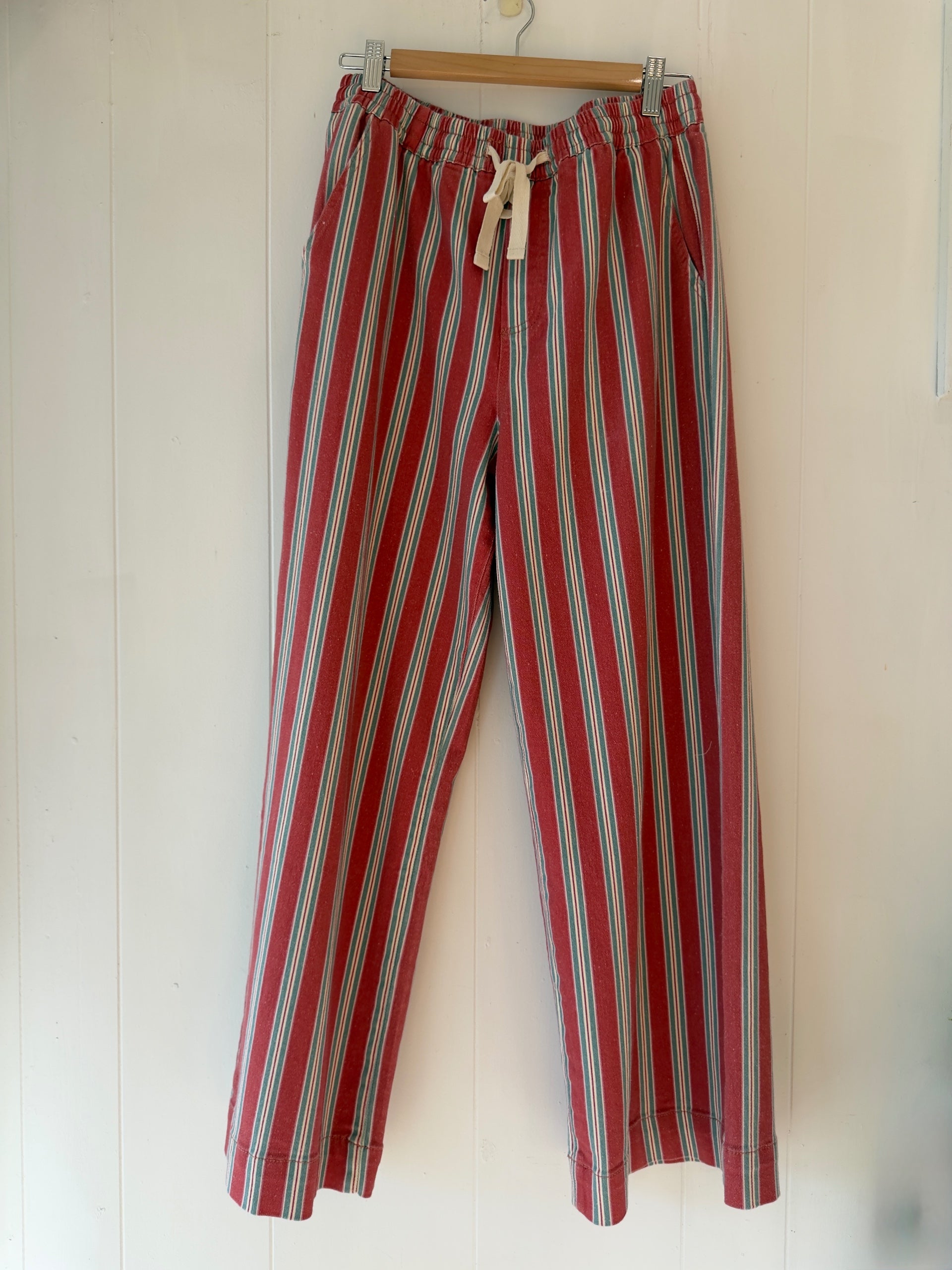 Red Denim Stripe Jeans