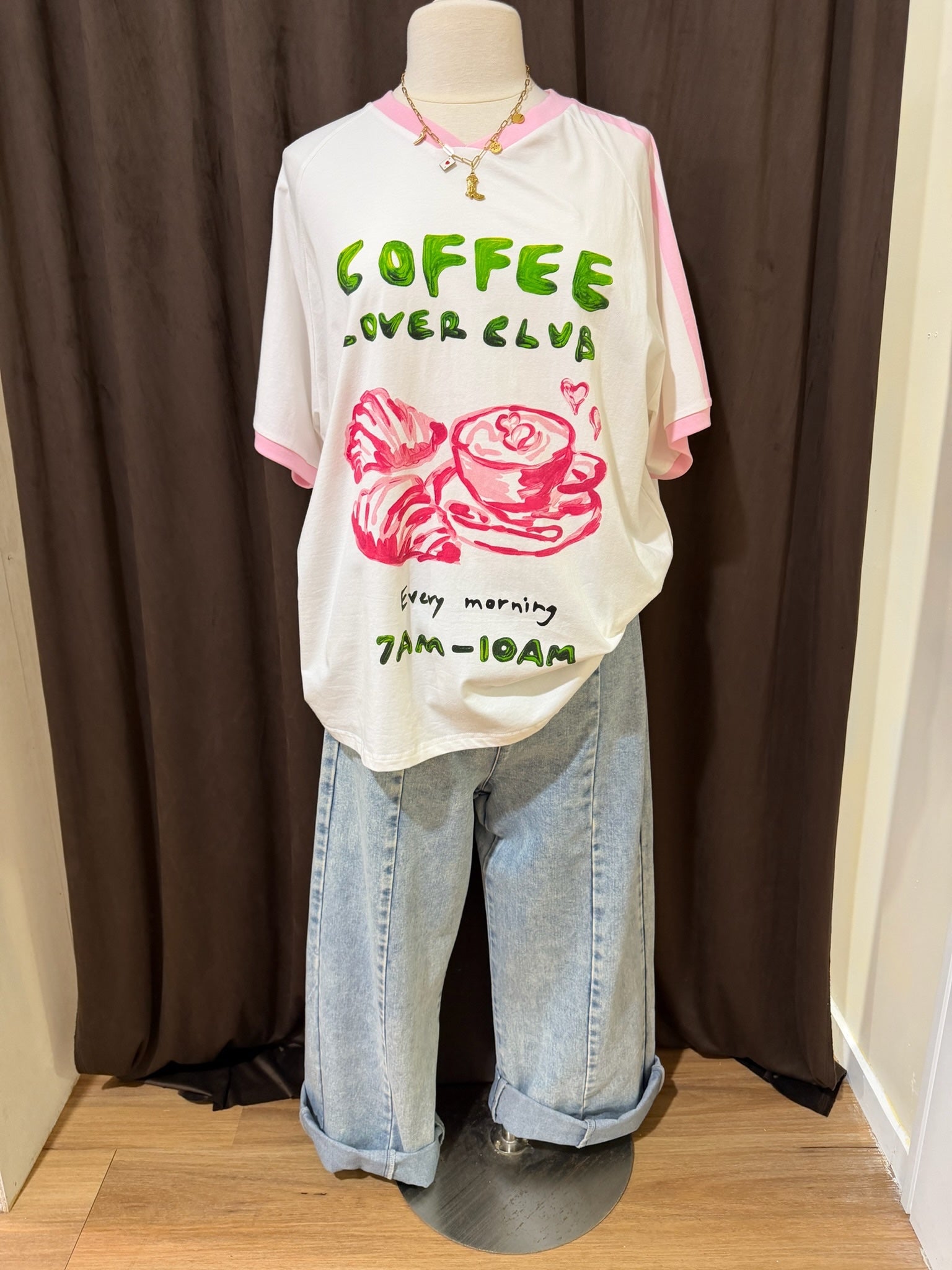 Coffee Lover White Graphic Tee