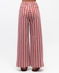 Red Denim Stripe Jeans