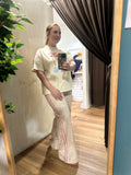 Wild Heart Leopard Pants in neutral leopard print, front view