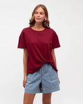 Easy Tuck Tee Wine