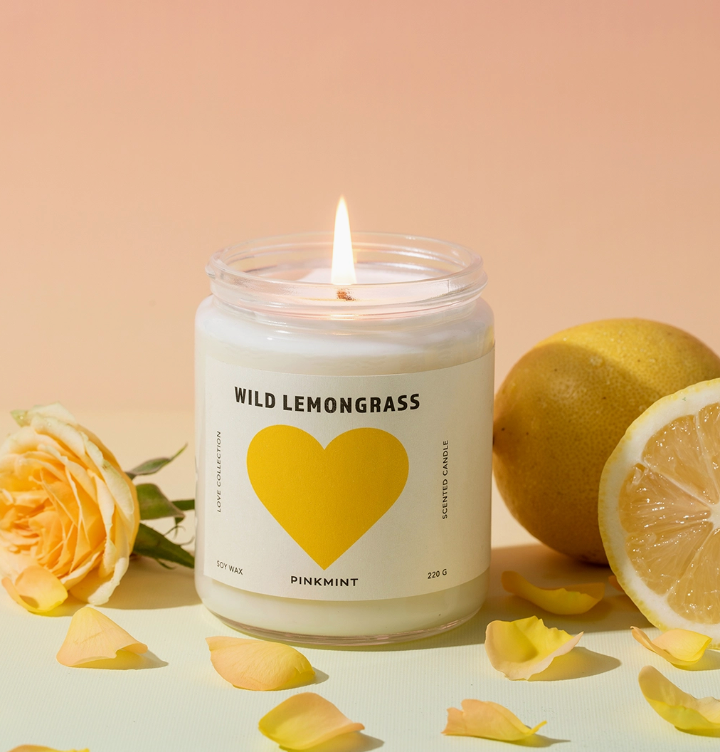 Lemon Myrtle Soy Candle Pinkmint