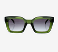 Onassis classic chunky sunglasses in moss green, Reality Eyewear