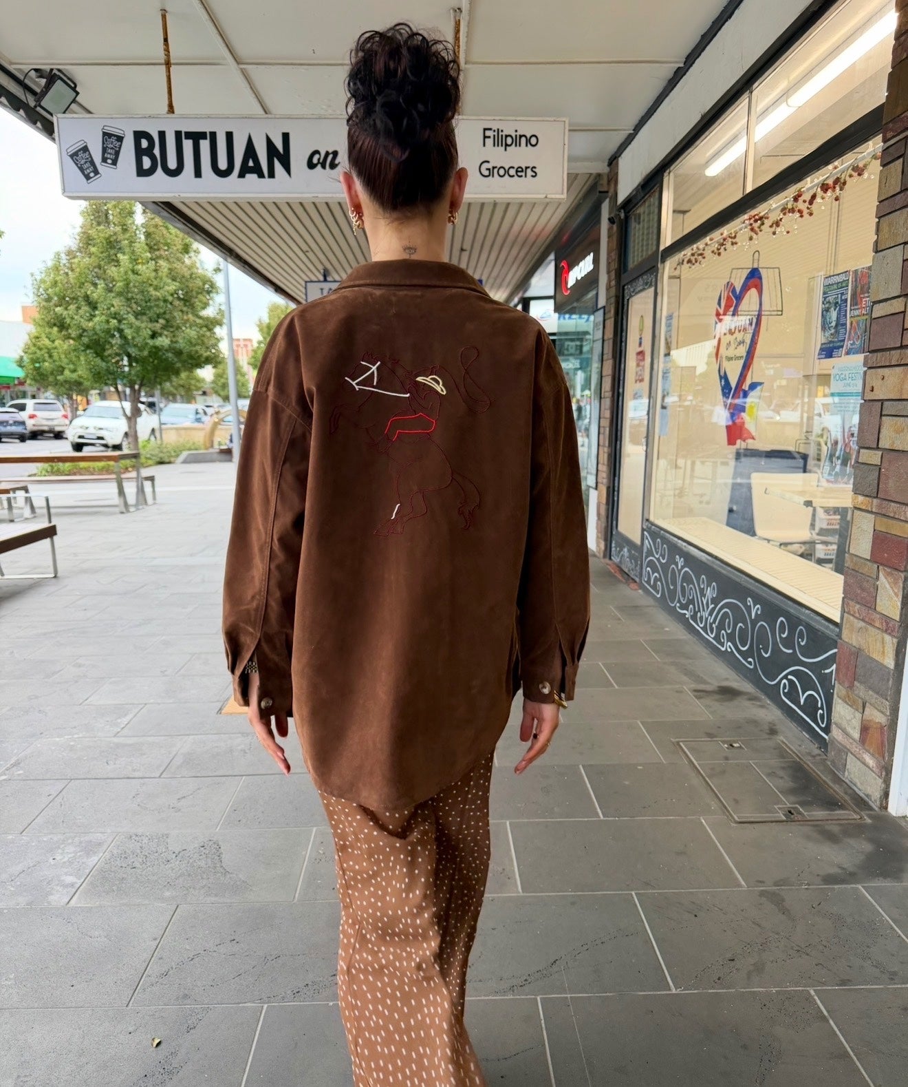 Chocolate Suede Cowboy Shacket