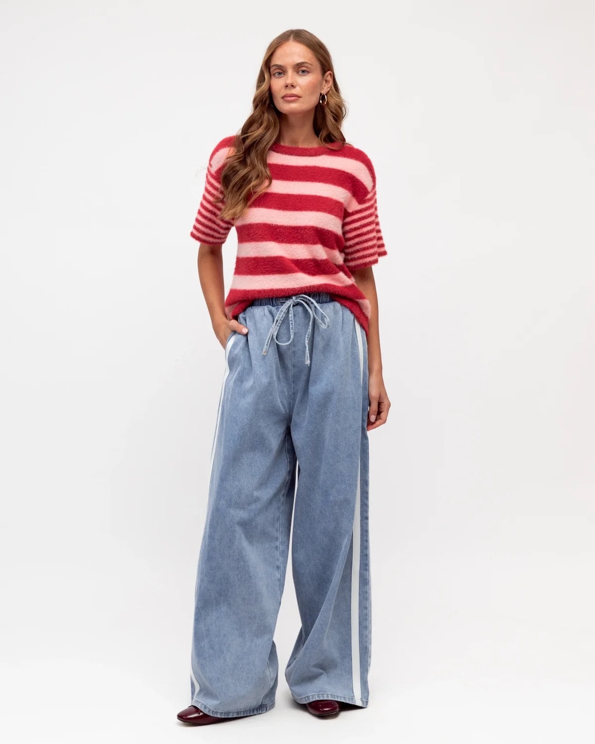 WKND Denim Wide Leg Pants