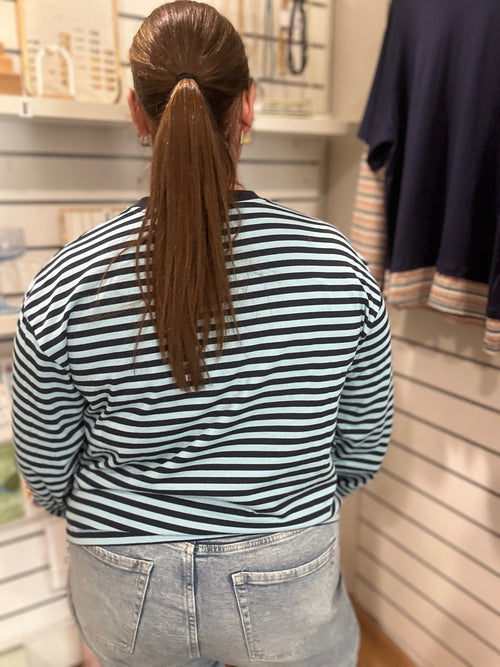 Cabana Stripe Top in Blue & Navy – Tops by Salt & Tide Co
