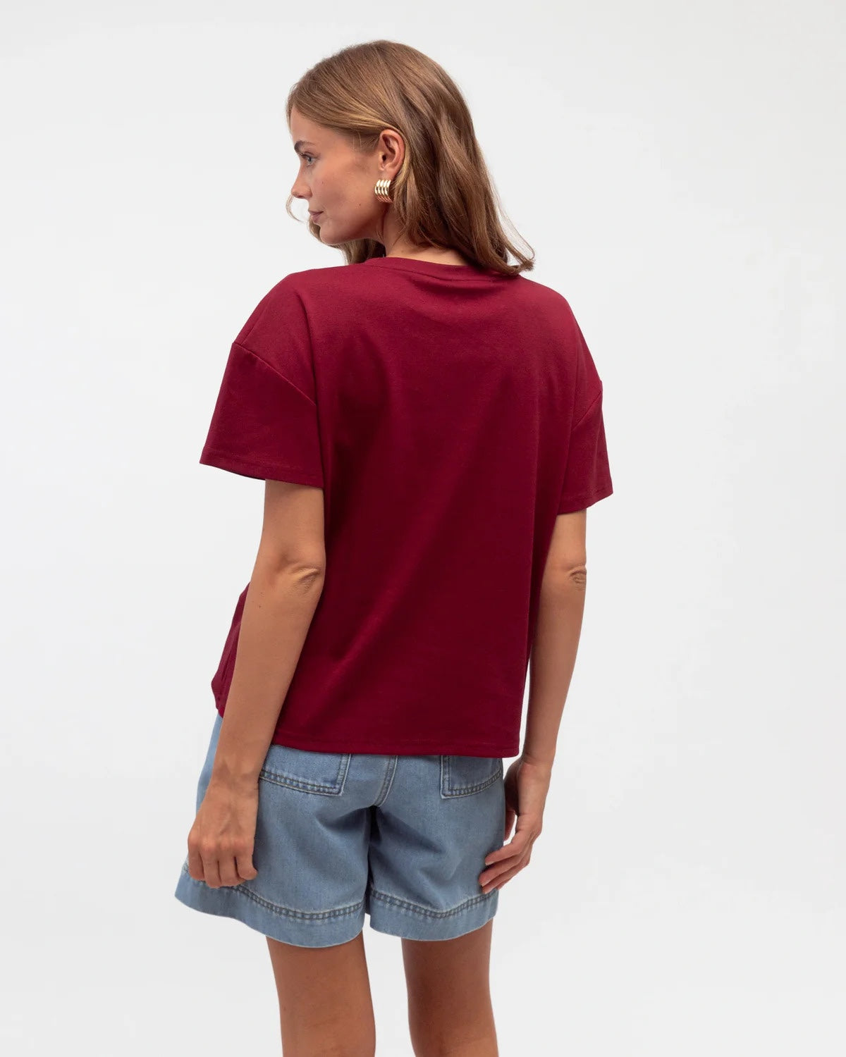 Easy Tuck Tee Wine
