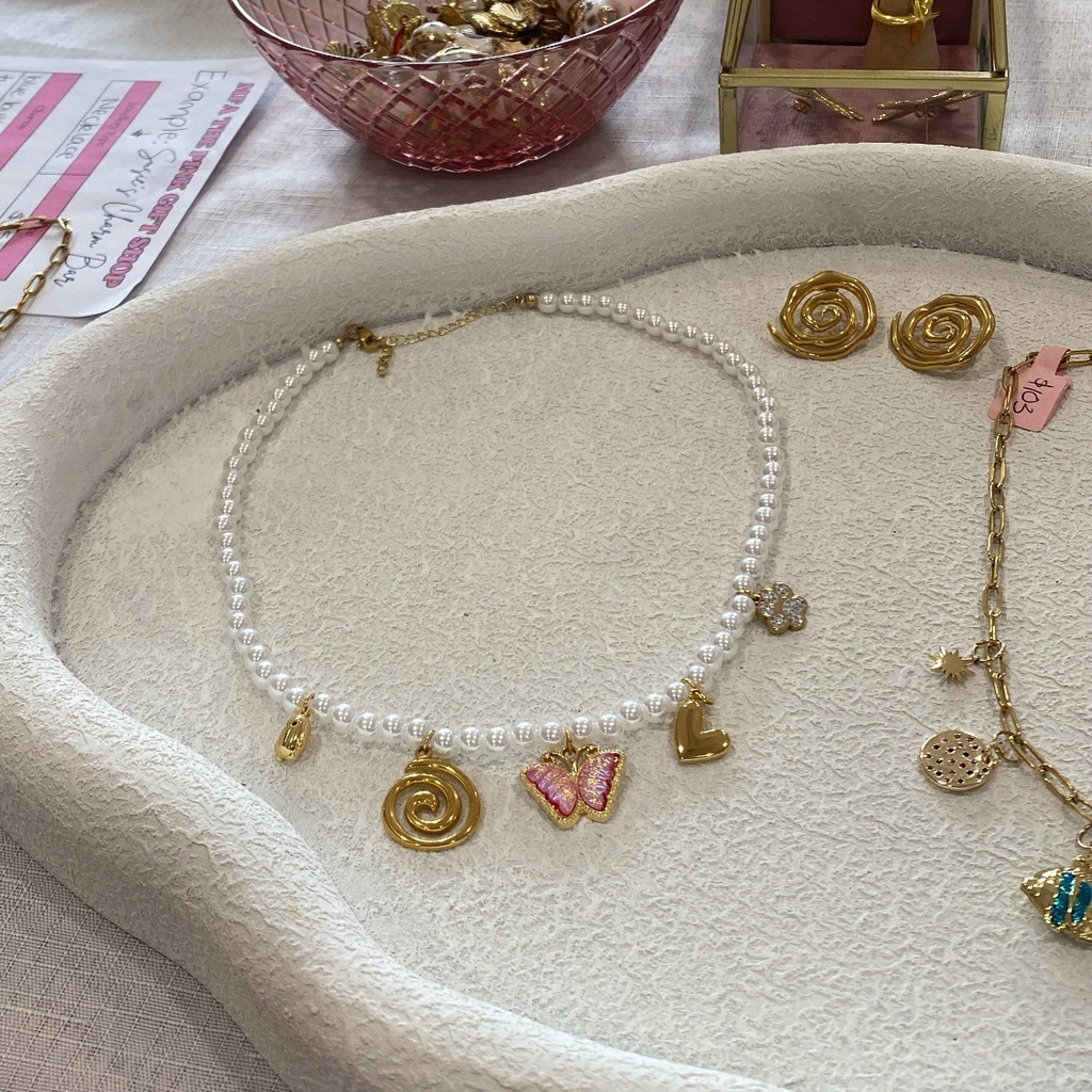 40cm Pearl Plated Necklace