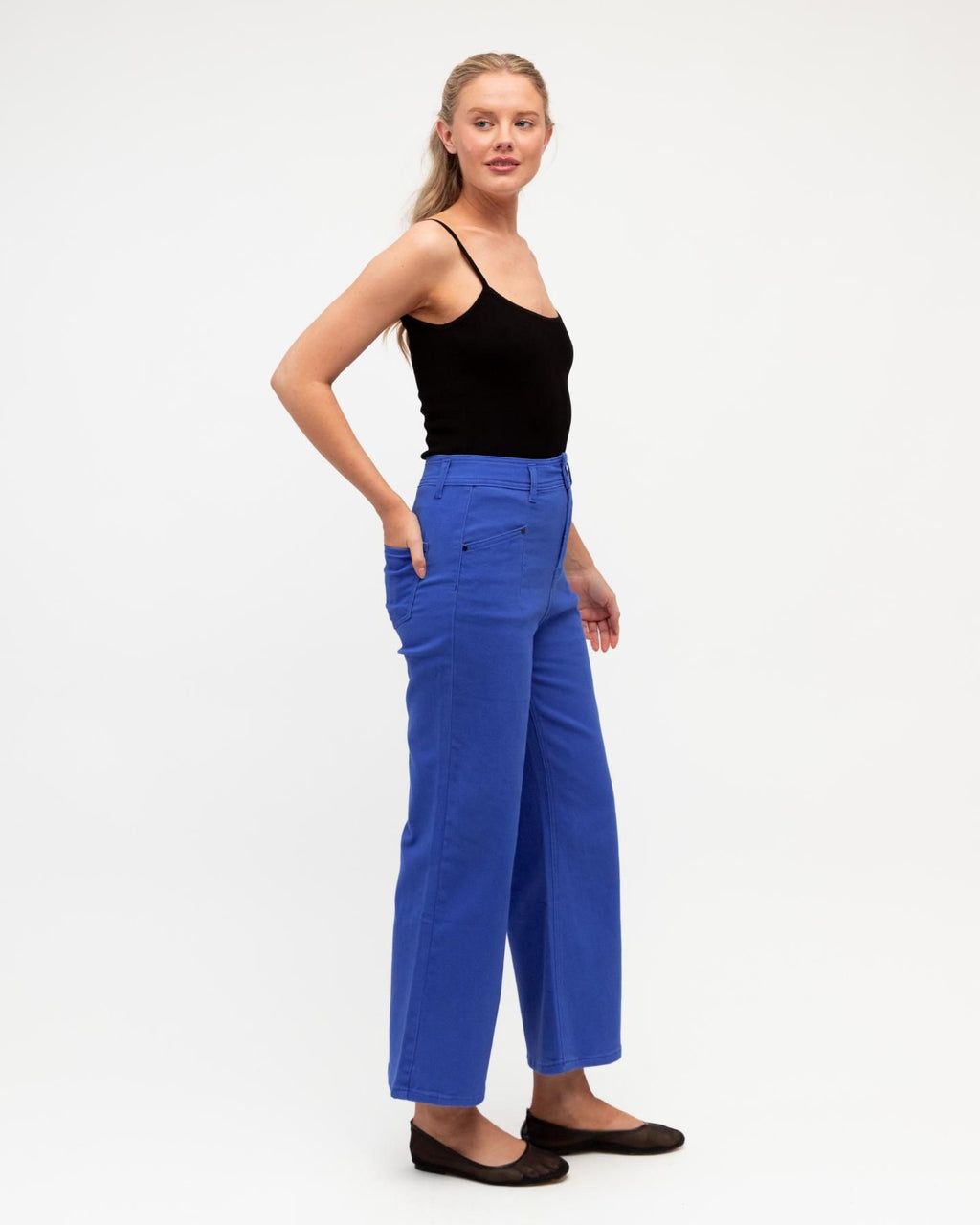 Sadie Wide-Leg Jeans in Cobalt Blue – Denim by Salt & Tide Co