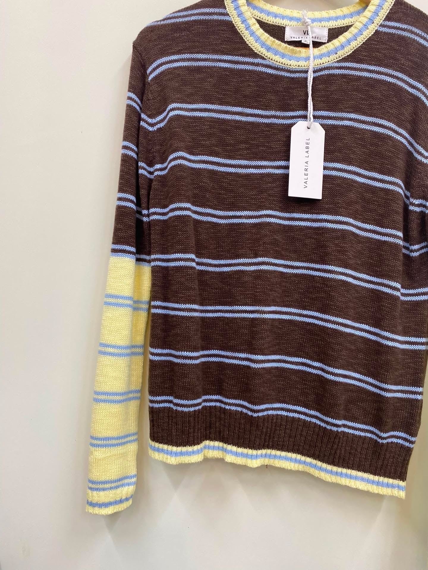 Ashley Knit Long Sleeve Top, relaxed fit cotton-viscose blend - side view
