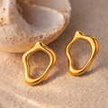 Amara Stainless Steel Gold Earrings