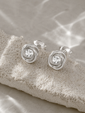 Infinity Stainless Steel Silver Earrings