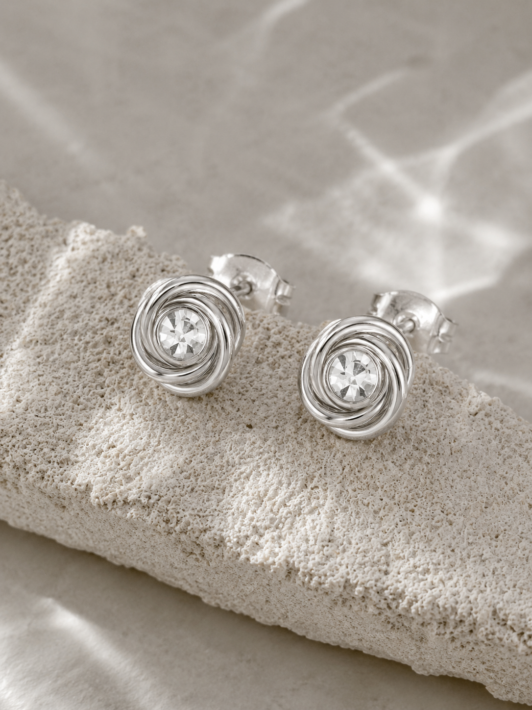 Infinity Stainless Steel Silver Earrings