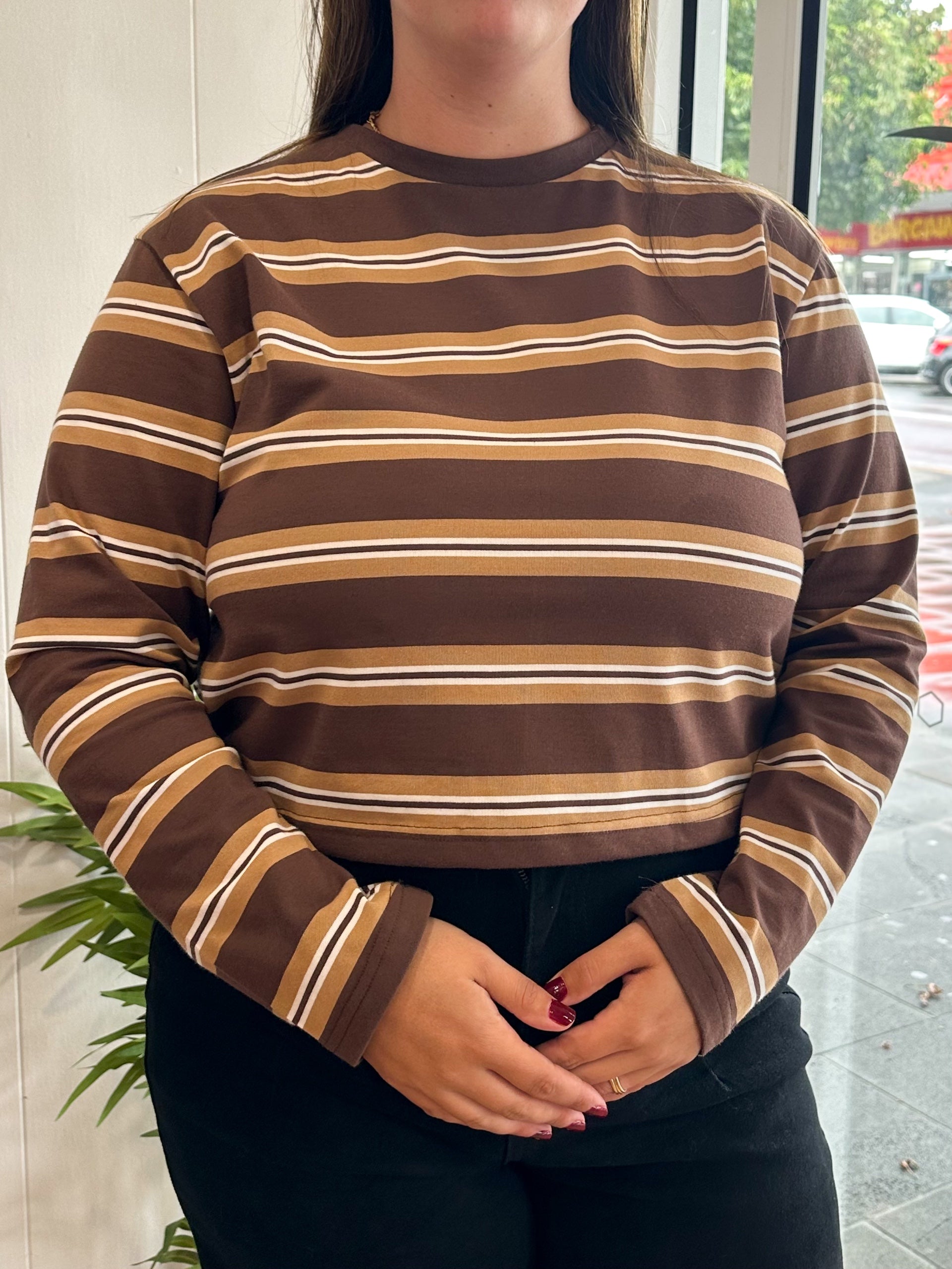 Espresso Chocolate Stripe Long Sleeve