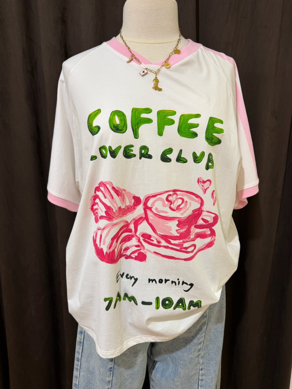 Coffee Lover White Graphic Tee