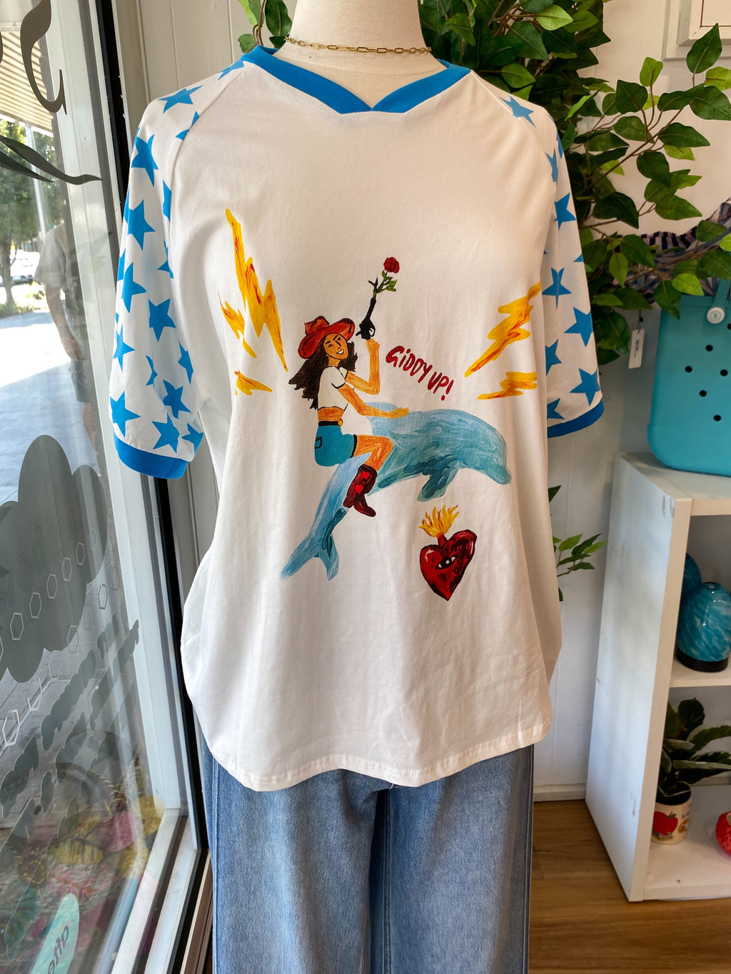 Giddy Up White Tee