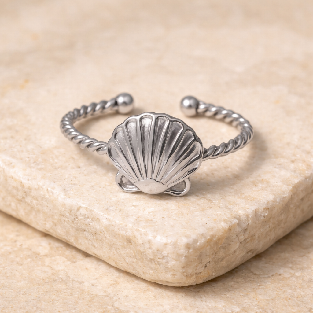Rhea Stainless Steel Silver Ring