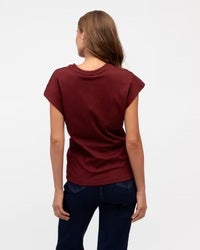 Easy Drawstring Tee - Wine