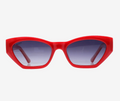 The Spector polarised geometric sunglasses in crimson, Reality Eyewear