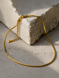 Woven Stainless Steel Gold Necklace