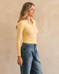 Button Up Knit Butter Yellow